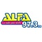 logotipo alfa fm logotipo